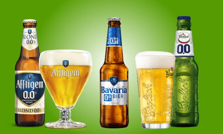 Drie 0.0 bieren op een rij