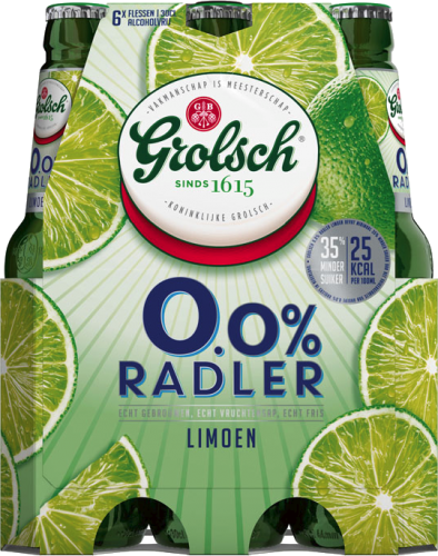 Grolsch 0.0% Radler Limoen set van 6 flesjes a 0,33 liter 