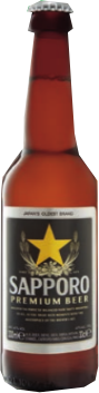 Sapporo set van 3 flesjes a 0,33 liter 