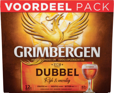 Grimbergen Dubbel Voordeel Pack met 12 flesjes van 30cl